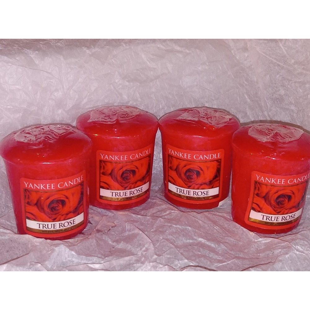 Yankee Candle True Rose Votives Samplers Set Lot of 4 New Wrapped Retired